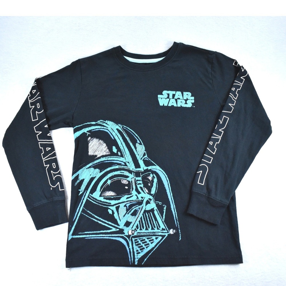 Fifth Sun Star Wars Darth Vader Long Sleeve Graphic Tee Black Kids Size M